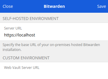 Bitwarden extension settings